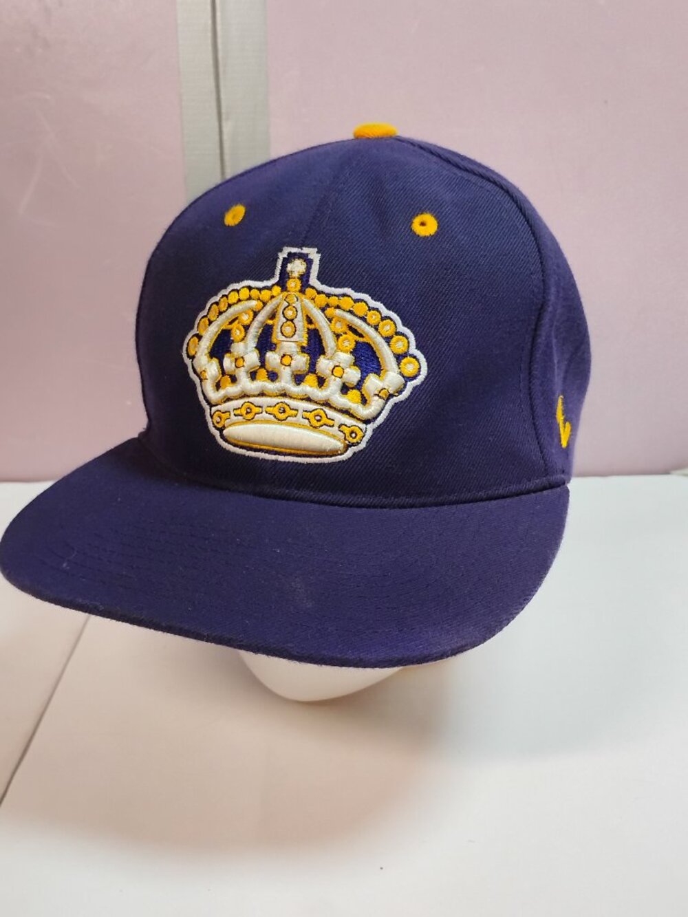 Los Angeles Kings Crown Logo Snapback Hat Purple Gold Zephyr NHL Cap